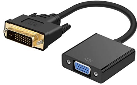 UPKOCH Dvi Male to Vga Female Converter Adapter Cable High Resolution Video Dvi-d to Vga Adapter for Tv Computer Laptop