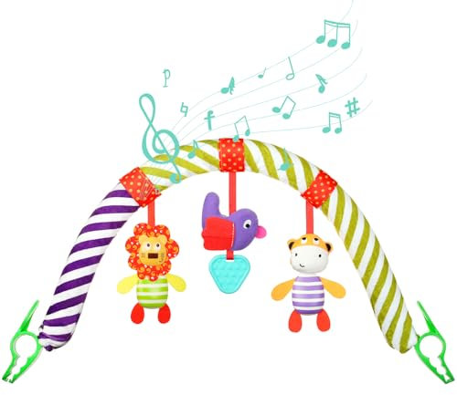 HOTUT Spielbogen, Baby Bogen Spielzeug Kinderwagen, Spielbogen für den Kinderwagen, Kinderwagen Spielzeug für Spielbogen mit Rassel und BB Gerät