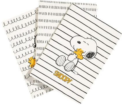 Grupo Erik 3er Pack Peanuts Snoopy Notizbücher A5 - Notizbuch klein A5-1 Notizbuch Liniert 1 Notizbuch Dotted 1 Notizbuch Blanko - Notizblock A5 Snoopy Merch