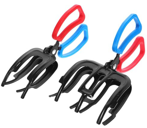 Wensmy Claw Fish Gripper Metal Fishing Pliers Gripper Fish Control Clamp Multifunctional Three or Two Teeth Fishing Pliers for Most Freshwater Fish Grip Tackle Holder (2 claws+3 claws)