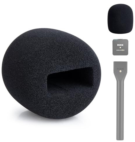 YOUSHARES Microphone Cover Foam Compatible with Red Wireless Go II/PRO Suitable for Interview Go Handheld Adaptor, Replacement Red Pop Filter to Blocks Out Plosives