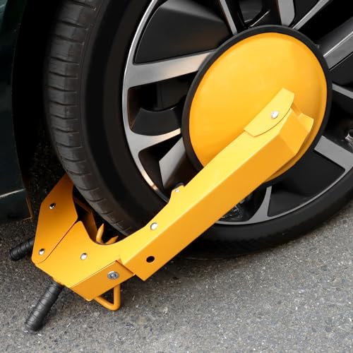 QWORK® Parkkralle Radkralle für Auto Lkw Anhänger Wohnmobil, Auto Wegfahrsperre Diebstahlsicherung