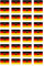 Aufkleber: 25x15 mm, 36 Stück - Flagge - Deutschland - mit Hoheitsabzeichen/mit Adler - DE - für Auto, Koffer, Laptop und mehr