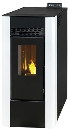 EIDER BIOMASA - KING 10 - Estufa de Pellets | 10 kW | Rendimiento 92.3% | Capacidad 15 kg | Consumo 0.56-2.02 kg/h | Encendido Rápido | Programable | Seguridad Activa | Eficiencia Energética Clase A+