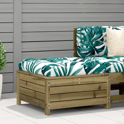Tidyard Gartenhocker, Sitzhocker Latten-Design, Garten Beistelltisch Couchtisch mit Stauraum, Modulare Fußhocker Hocker 62x63,5x32 cm Kiefernholz Imprägniert