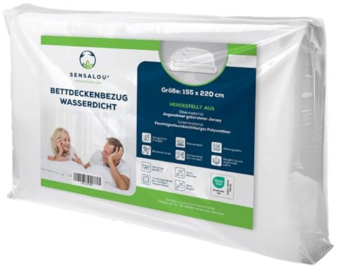 Sensalou Bettdecken Oberbett Decken Inkontinenz Bezug 155 x 220 cm wasserdicht