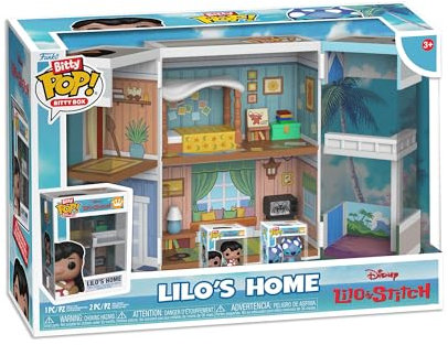 Funko Bitty Pop! Bitty Boxes: Lilo & Stitch - Lilo's Home Playset con 2 - 0,9 Pulgadas (2,2 Cm) diminutas Mini Figuras - Disney: Lilo & Stitch - Vitrina de Exhibición Coleccionable - Idea de Regalo