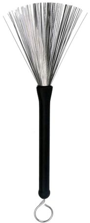 Bastone telescopico a spazzola per batteria, ondulato, retrattile, professionale, con setole metalliche, colore nero