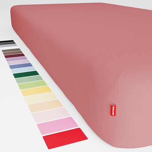 Schuette® Topper Spannbettlaken • 80x160 cm • Wow! Kollektion: Pink Fiction (Altrosa) • 100% Superfluff Baumwolle, Blickdicht, Faltenfrei • mit Rundumgummi • Matratzenhöhe bis 10 cm