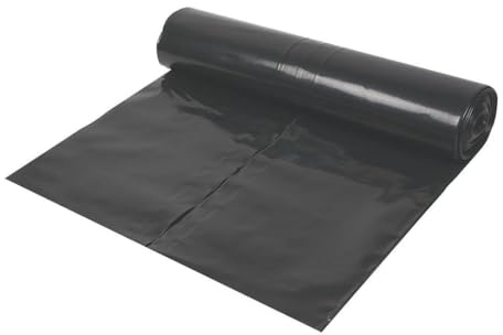 60m2 Heavy Duty Black Polythene Sheet - Damp Proof Membrane - DPM 300 Mu - 1200 Gauge - 4 Metre x 15 Metre