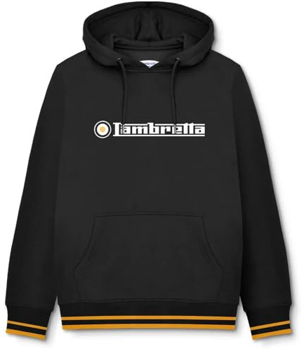 Lambretta Mens Logo Hoodie Pullover Hooded Sweatshirt Hoody Jacket Fleece Lining