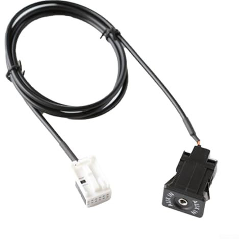 CNANRNANC AUX-Kabeladapter für BMW AUX-IN Adapterkabel, 150 cm Audio-Verlängerungsschalter für E92 E91 E90 E88 E87 E82 E81 E60 E63 E64 E65 E66