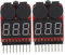 POPETPOP 2pcs Lithium Battery Tester Sound Low Voltage Alarm Lcd Display Battery Capacity Voltage Indicator Auto Bidirectional Light Tester for Household Automotive