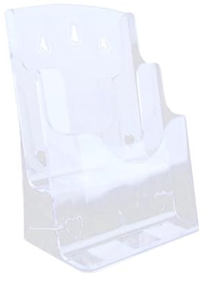 Jiuvaso Présentoir à Brochures En Acrylique, Présentoir pour Cadeaux, Documents, Papiers, Magazines, pour Réception de Brochures, A6 2 niveaux