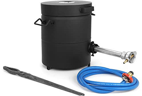 BASSFLY Four de Fusion de Propane, Pince à creuset en Graphite, 1300 °C, Moulage, raffinage, Fusion de métaux précieux, Or, Argent, étain, Aluminium, 4KG Chauffage par Induction
