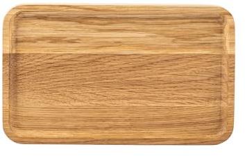 WOODYGIFT Holztablett Klein Rechteckig 24x20 cm – Schreibtisch Organizer aus Eiche für Büro&Zuhause – Stiftablage, Schlüsselablage Dekotablett – Praktisches Serviertablett Holz für Ordnung