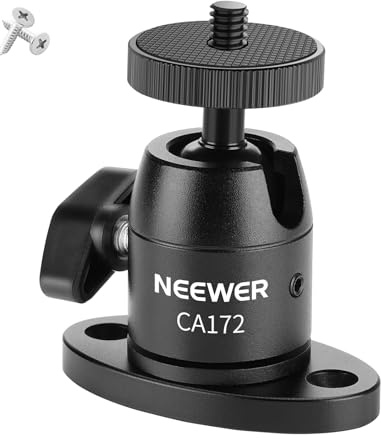 NEEWER Webcam Wall Ceiling Mount Bracket, Aluminum Alloy Mini Ball Head