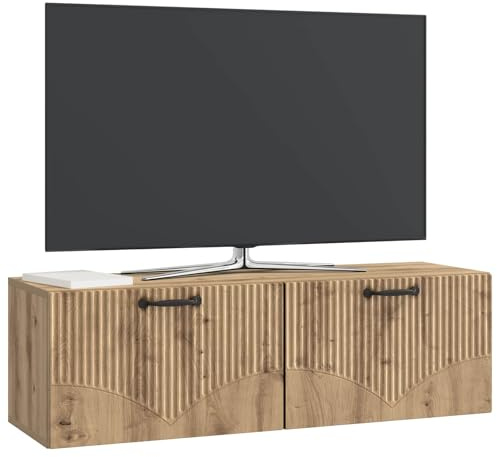 vidaXL Wandmontierter TV-Schrank Artisan-Eiche 98 x 31 x 30 cm, Moderner Wohnbereich, Rechteckiger Wandschrank, Viel Stauraum, Schlichtes Design für die Haushaltsorganisation