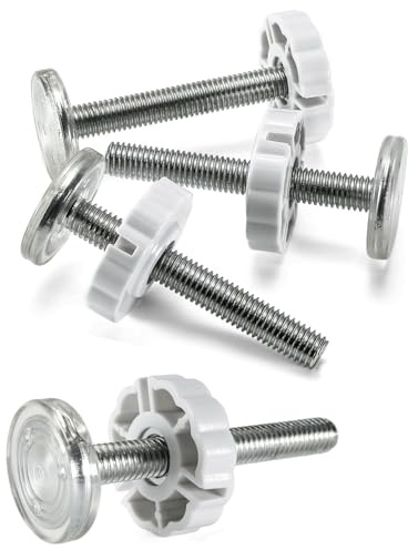 M10 Spindle Bolts Stair Gate Spares Set, Gate Pressure Fit Spares | 4 Pack 10CM Pressure Fit Safety Gate Extension Fittings, No Drill Replacement Parts for Baby & Pet Gates (White)