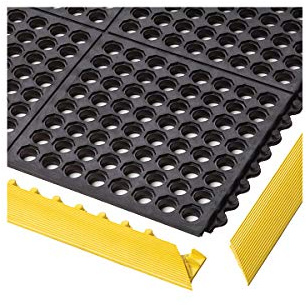 Modulares Anti-Ermüdungsgitter, Nitril, 91cm x 91cm, Schwarz