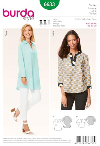 Burda Style Sewing Pattern B6633 Misses' Tunic