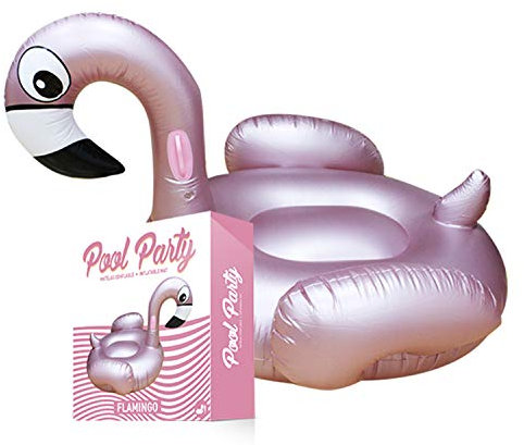 Original Cup - Bouée Gonflable Flamant Rose Doré - Hauté Qualité - PVC - Bouée Piscine