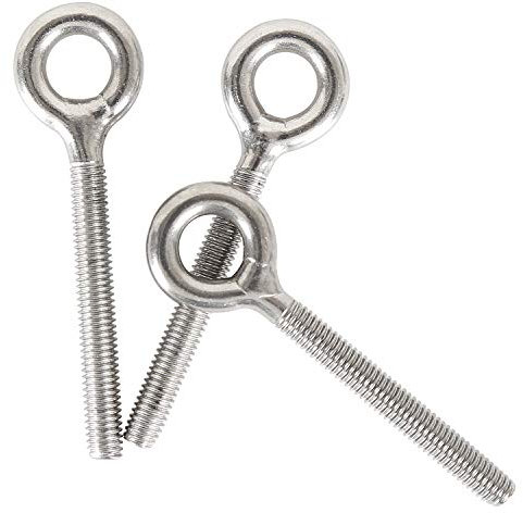 M6 304 Ring aus Edelstahl, lange Schraube, Gewindestange, Ringschraube, 10 Stück