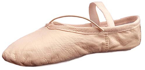Ballet Shoes Ballet Dance Shoes Canvas Gymnastic Yoga Shoes Flat Full Sole Leather Ballerina Shoes for Kids, Girls Young Children (6 UK Kids) Pink