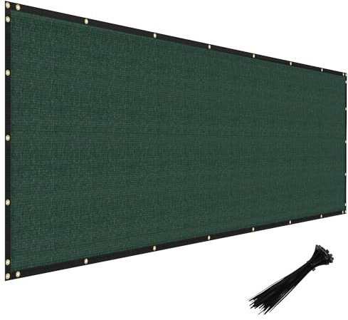 Windscreen4less 6'x20' Green Privacy Fence Screen Heavy Duty Fence Screening Cover Backyard Dog Garden Patio Chain Link Privacy Screen