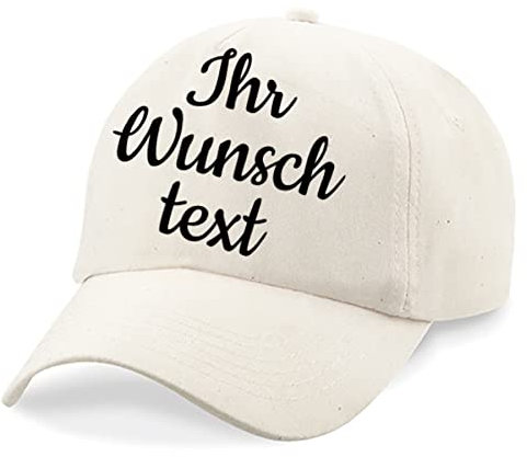Deitert Kappe, Basecap individuell bestickbar mit Namen oder Wunschtext | über 20 Farben zur Auswahl Natural