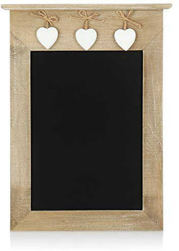 com-four® Memotafel - Kreidetafel zum Aufhängen - dekorative Tafel zum Beschriften - 38,5 x 28,5 cm (01 Stück - 38.5 x 28.5 cm)