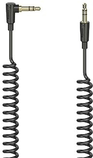Hama Spiralkabel, Klinkenstecker 3,5 mm, 90°/conn, männlich, Stereo, 1,5 m