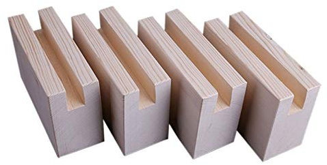 Möbelerhöher Betterhöhung Tischerhöher Elefantenfuß Bed Riser aus Holz Konkave Möbelbeine Möbelfüße Elefantenfuß,Erhöhung um 5 cm, Tische Betten und andere Möbel, 4 Stück(10x2.5x5cm)