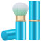 Falliny Pinceau de maquillage Kabuki rétractable Pinceau de voyage pour le visage Pinceau à poudre portable avec couvercle pour blush, bronzeur, polissage, poudre cosmétique sans défaut