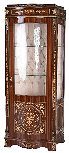 XXL Vitrinenschrank Barock Vitrine Antik Schrank Rokoko Regal Bücherregal Glasvitrine cat833 Palazzo Exklusiv