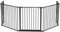 BabyDan Galten XL, 90-278 cm, Kaminzaun/Treppengitter/Raumteiler/Kaminumrandung, Schwarz, Hergestellt in Dänemark - Kinderschutzgitter/Sicherheitsgitter (Haustiergitter/Hundegitter/Hundespielgehege)
