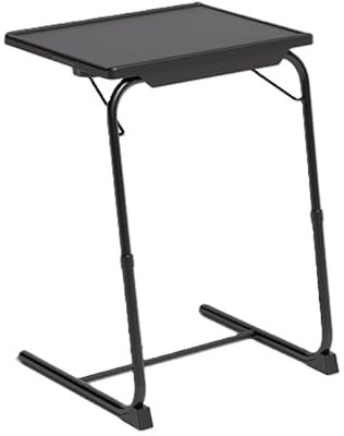 Portable Table Adjustable Folding, Lounge, Bedroom Furniture, Living, Tv, Multi Function Office Picnic Garden Laptop Stand Care Home Office Camper Van Caravan Camping (Black Without Cup Holder)