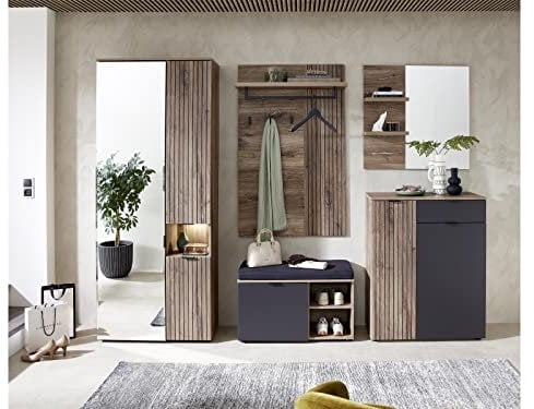 möbelando Garderobe Flurmöbel Komplett Set Garderobenprogramm Lydias I (5-teilig)