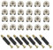 25 tornillos de fijación de conector de muebles excéntricos con tacos de fijación autorroscantes para armario, cajón, gabinete, panel de muebles, 3 estilos
