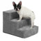 Dog Stairs, Portable Pet Stairs 3-Step Anti-Slip Rubber Bottom Memory Foam Dog Steps with Removable Washable Cover for Smaller & Elder Pets, Steps for Dogs