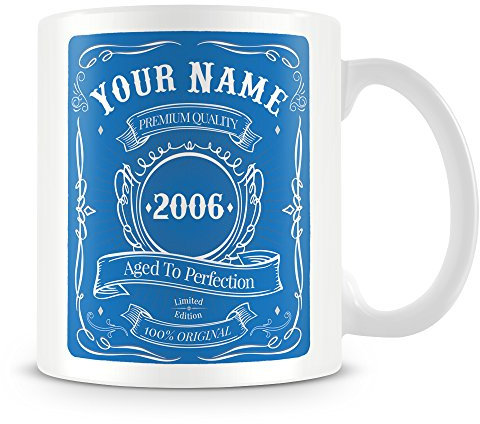 Mug personnalisé vintage 2006 pour 16e anniversaire Bleu