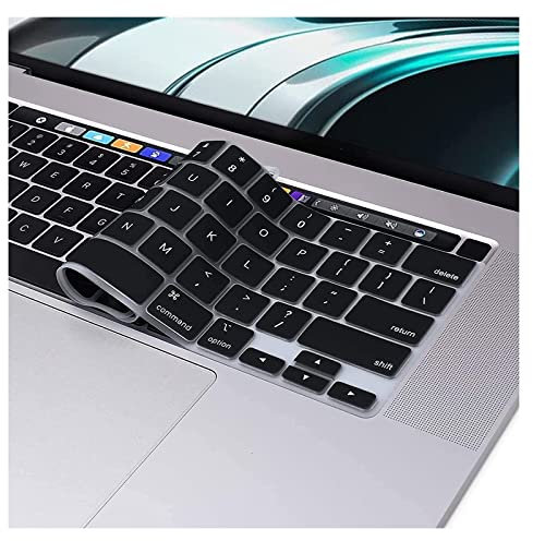 Silicone Keyboard Cover for Touch Bar MacBook Pro 13 Inch 2020-2023 M2 A2338 M1 A2289 A2251 Silicone Keyboard Cover for MacBook Pro 16 Inch 2020 2019 A2141, US Layout