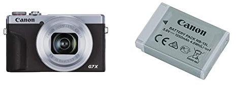 Canon PowerShot G7 X Mark III Appareil Photo Numérique Argent & Batterie NB-13L Officiel pour G5 X Mark II
