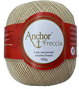 Gomitolo Filo Uncinetto Cotone Anchor N 16 Coats Mez Freccia 100 Gr