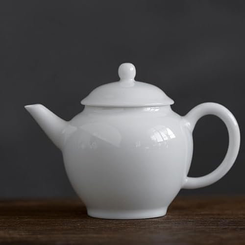 Petite théière en porcelaine blanche ménage Jade porcelaine petite théière personnalité style japonais céramique unique Pot Kung Fu service à thé