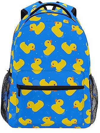 SJOAOAA Kinder-Rucksack mit gelben Enten, für Jungen und Mädchen, Grundschule, Büchertasche, Rucksack 20243052, Siehe Abbildung, Einheitsgröße