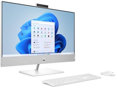 HP Pavilion All-in-One PC 27-ca0100ng [68,6cm (27) QHD-Display, AMD Ryzen 5-5500U, 16GB RAM, 512GB SSD, Windows 11]