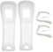Silikonhautkoffer-Abdeckung mit Handgelenksgurtspiel-Controller-Abdeckung Nicht-Schlupf-Silikon-Gehäuseabdeckung Beutelhülle kompatibel mit Wii-Fernweiß 2pcs