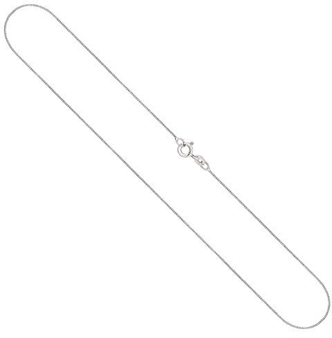 EDELIND Goldkette, Venezianerkette Weißgold 375/9 K, Länge 40 cm, Breite 0.6 mm, Gewicht ca. 1 g., NEU