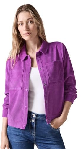 CECIL Damen B212236 Kurze Cordjacke, iced Violet, XL